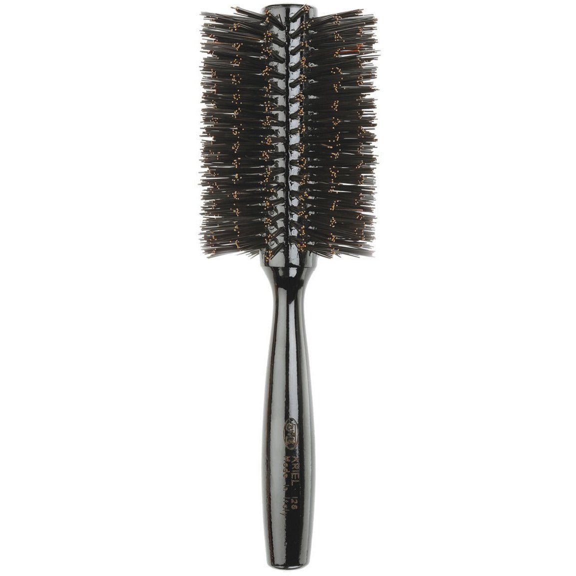 Black Round Nylon Hair Brush Ariel| Made in Italy - Shopbeautytools