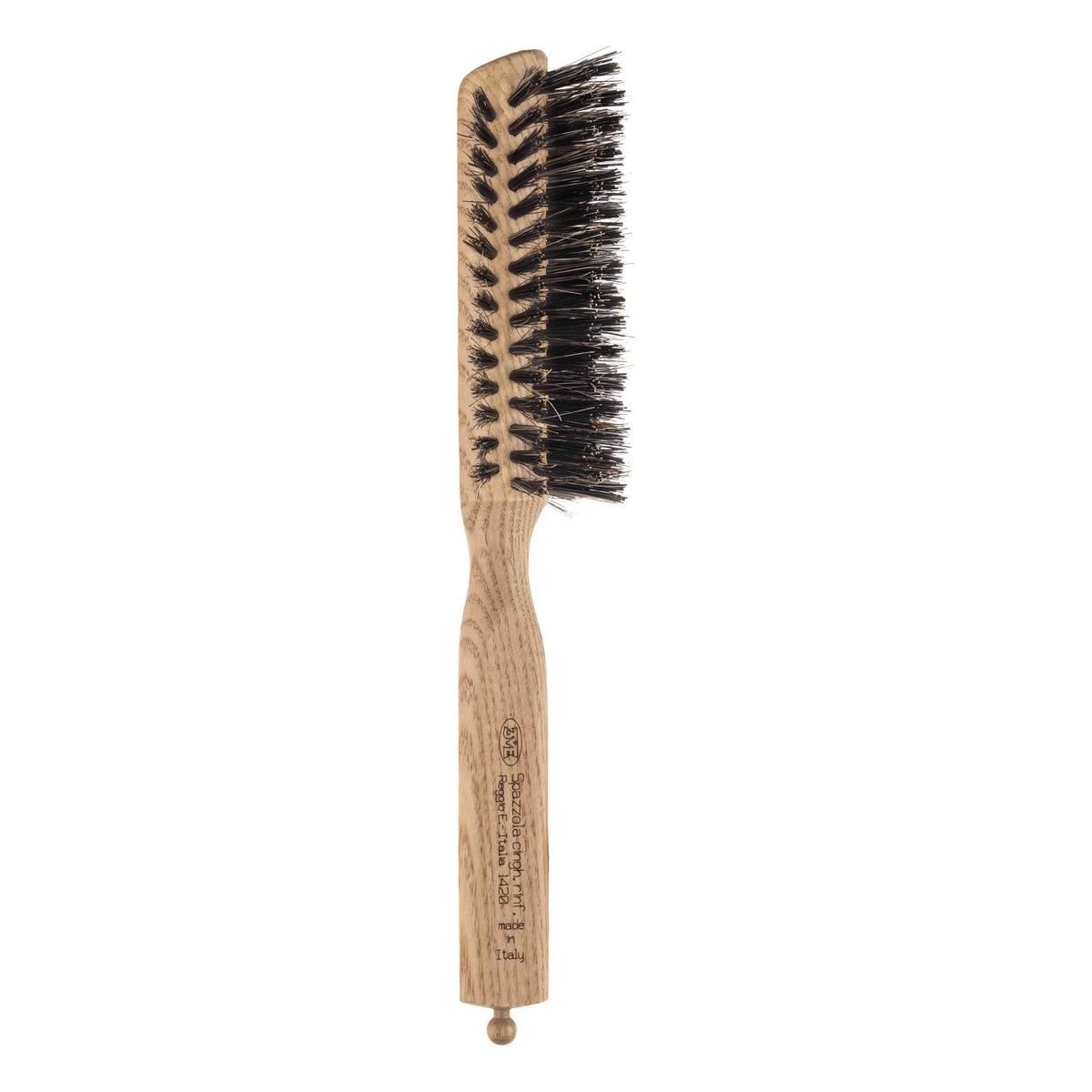 Natural firm Boar Bristle Half Hairbrush Wood Brush - Shopbeautytools