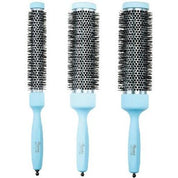 Long Round Barrel Titanium Hair Brush - 7.75"Azzuro| Made in Italy - Shopbeautytools