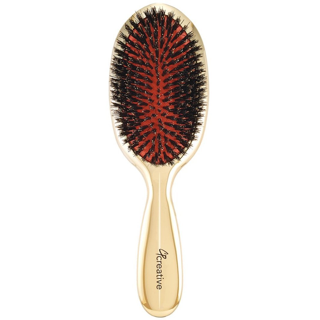 Gold Paddle Boar Bristle Hair Brushes - Shopbeautytools