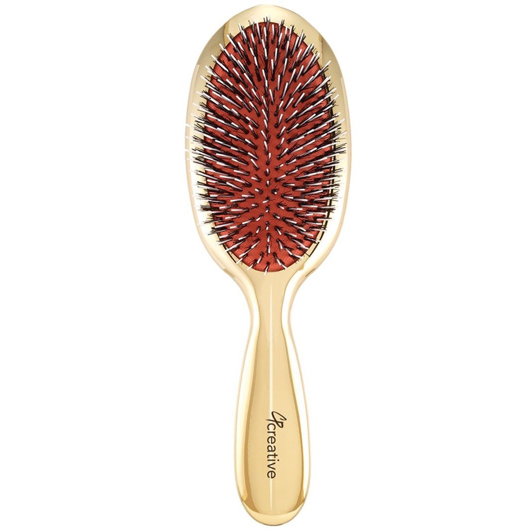 Gold Paddle Boar Bristle Hair Brushes - Shopbeautytools