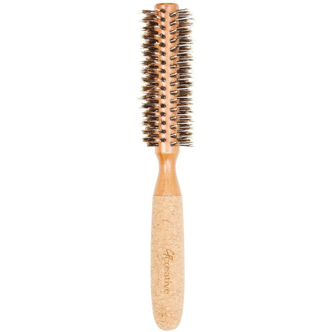 Eco - Friendly Birchwood and Cork Mixed Bristle Round Hair Brush - Shopbeautytools