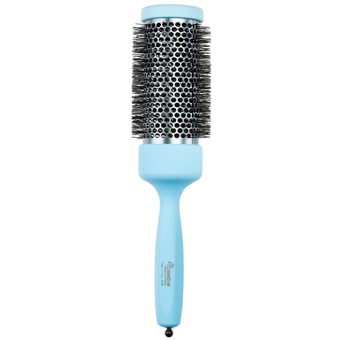 Italian Round Thermal Hair Brush Azzurro blue
