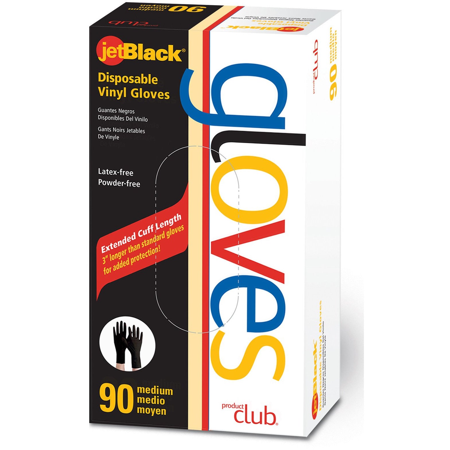 Disposable Gloves-Jet Black-90 ct