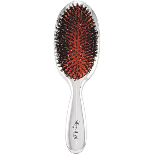 Classic Signature Silver Paddle Hair Brush (2 sizes and 2 bristle types)