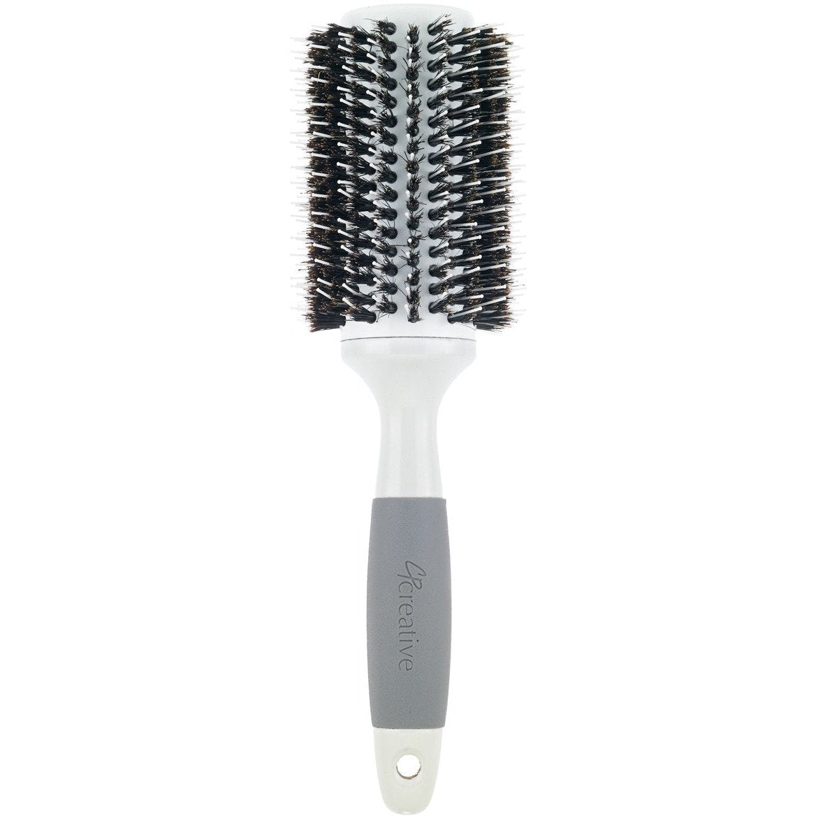 Solid Barrel Mixed Bristle Ceramic Round Hair Brush
