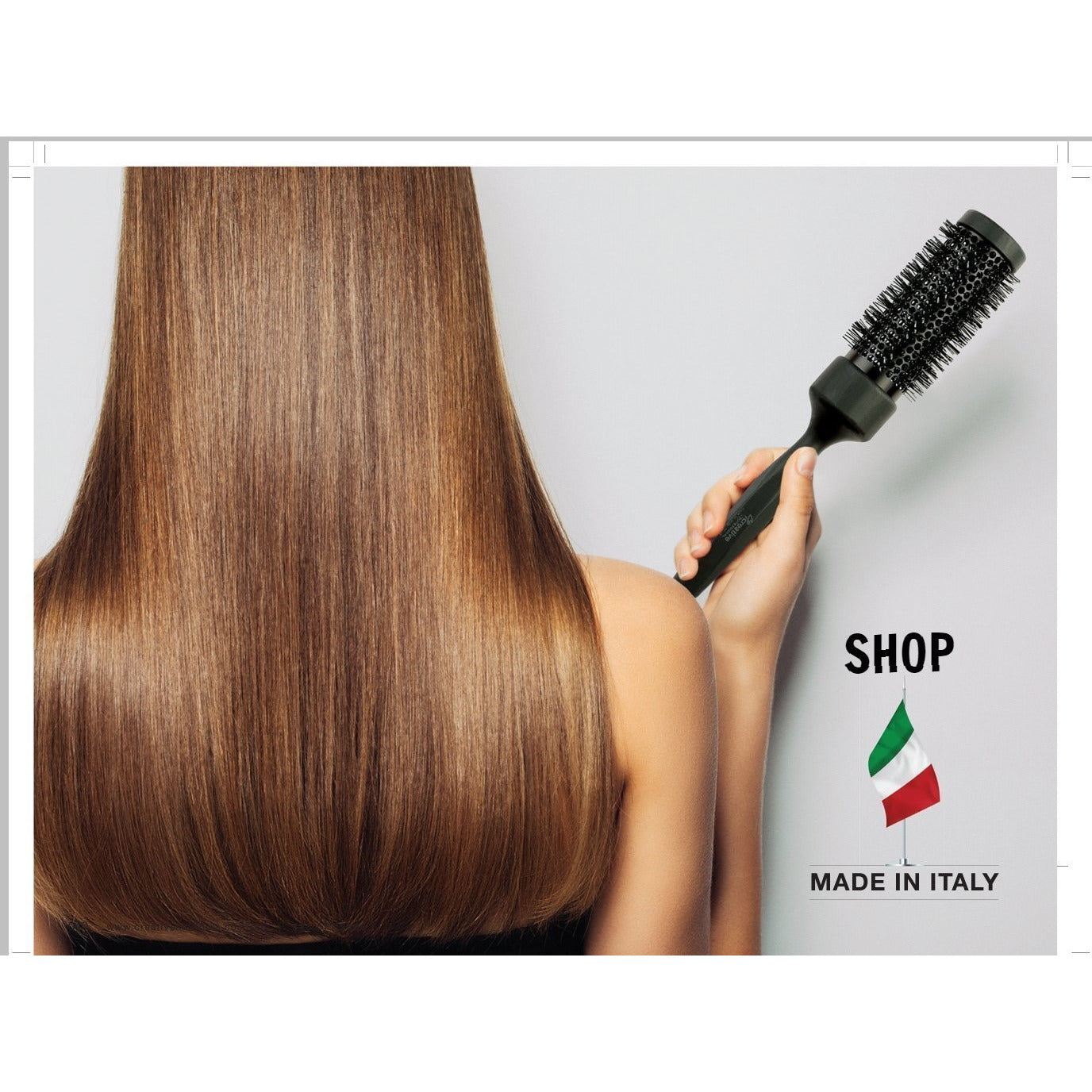 Italian Thermal round nylon bristle Hair Brush- shopbeautytool