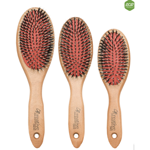 Eco-Friendly Mixed Bristle Paddle Hair Brush