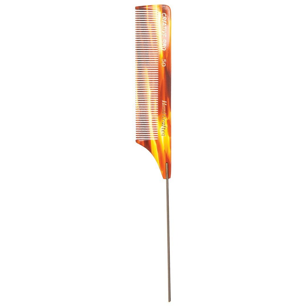 Combs - C50P Pin Tail Tortoise Comb (8.5 In)