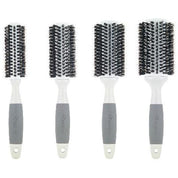 Solid Barrel Mixed Bristle Ceramic Round Hair Brush
