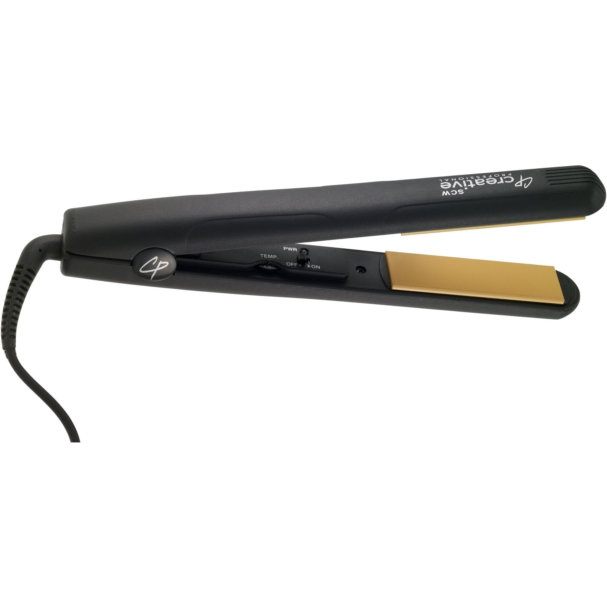 SCW 1'' Styling Iron White with Yellow or Blue Plate - Shopbeautytools